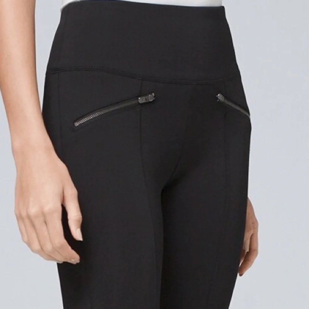 WHBM SCUBA KNIT BOOTCUT CROP PANTS